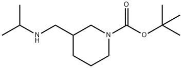 3-[[(1-甲基乙基)氨基]甲基]-1-哌啶甲酸叔丁酯 结构式