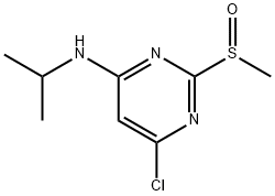 6-氯-N-(1-甲基乙基)-2-(甲基亚磺酰基)-4-嘧啶胺 结构式