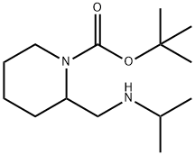 2-[[(1-甲基乙基)氨基]甲基]-1-哌啶甲酸叔丁酯 结构式