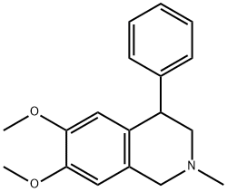 6,7-二甲氧基-2-甲基-4-苯基-1,2,3,4-四氢异喹啉 结构式