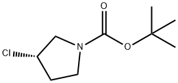 (S)-1-BOC--3-氯吡咯烷 结构式