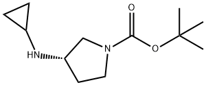 (R)-3-CYCLOPROPYLAMINO-PYRROLIDINE-1-CARBOXYLIC ACID TERT-BUTYL ESTER 结构式