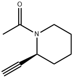 1-[(2S)-2-乙炔基哌啶-1-基]乙-1-酮 结构式