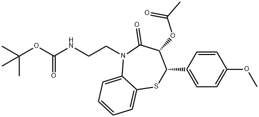 N,N-Didesmethyl N-tert-Butoxycarbonyl Diltiazem 结构式