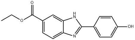5(6)-CARBETHOXY-2-(4'-HYDROXYPHENYL)-BENZIMIDAZOLE 结构式