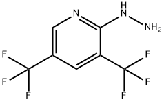 2-hydrazino-3,5-bis(trifluoromethyl)pyridine 结构式