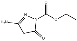1H-Pyrazole-1-carboxylic  acid,  3-amino-4,5-dihydro-5-oxo-,  ethyl  ester 结构式