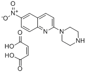 6-NITRO-2-(1-PIPERAZINYL)-QUINOLINE MALEATE 结构式