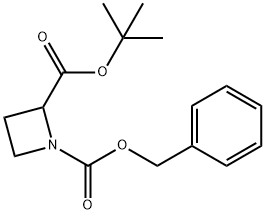 tert-Butyl 1-benzyloxycarbonylazetidine-2-carboxylate 结构式