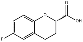 (S)-6-氟-3,4-二氢-2H-1-苯并吡喃-2-羧酸 结构式