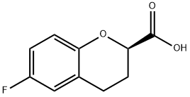 (R)-6-氟-3,4-二氢苯并吡喃-2-甲酸 结构式