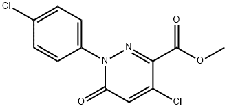 METHYL 4-CHLORO-1-(4-CHLOROPHENYL)-6-OXO-1,6-DIHYDRO-3-PYRIDAZINECARBOXYLATE 结构式