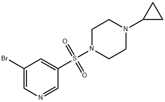 1-(5-broMopyridin-3-ylsulfonyl)-4-cyclopropylpiperazine 结构式
