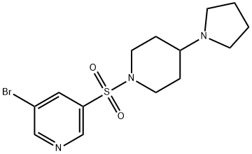 3-broMo-5-(4-(pyrrolidin-1-yl)piperidin-1-ylsulfonyl)pyridine 结构式