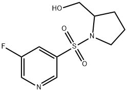 (1-(5-fluoropyridin-3-ylsulfonyl)pyrrolidin-2-yl)Methanol 结构式