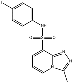 N-(4-Fluorophenyl)-3-methyl-[1,2,4]triazolo[4,3-a]pyridine-8-sulfonamide 结构式