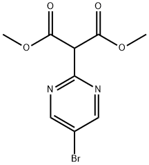 2-(5-溴嘧啶-2-基)丙二酸二甲酯 结构式