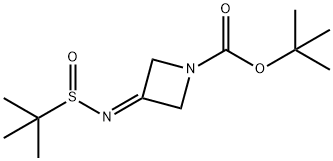 3-叔丁基亚硫酰基亚氨基氮杂丁烷-1-羧酸叔丁酯 结构式