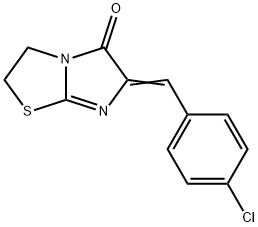 Imidazo(2,1-b)thiazol-5(6H)-one, 2,3-dihydro-6-((4-chlorophenyl)methyl ene)- 结构式
