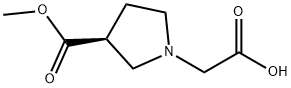 (S)-2-(3-甲氧甲酰基吡咯烷基)乙酸 结构式