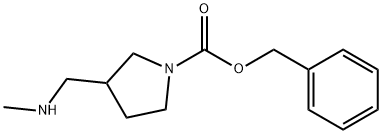 3-((甲基氨基)甲基)吡咯烷-1-羧酸苄酯 结构式