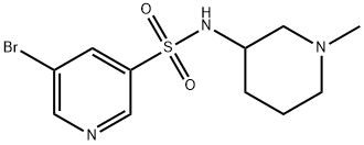 5-broMo-N-(1-Methylpiperidin-3-yl)pyridine-3-sulfonaMide 结构式
