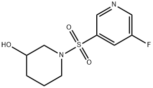 1-(5-fluoropyridin-3-ylsulfonyl)piperidin-3-ol 结构式