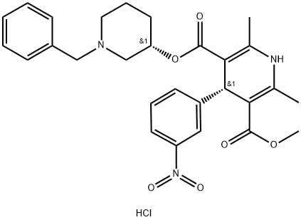 (+)-α-贝尼地平盐酸盐 结构式