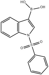 1-(苯磺酰基)-3-吲哚硼酸 结构式