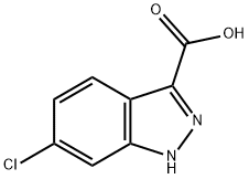6-氯-1H-吲唑-3-甲酸 结构式