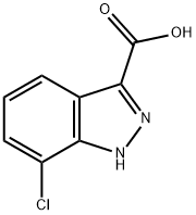 7-氯-1H-吲唑-3-羧酸 结构式