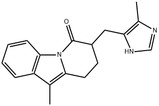 10-甲基-7-((5-甲基-1H-咪唑-4-基)甲基)-8,9-二氢吡啶并[1,2-A]吲哚-6(7H)-酮 结构式