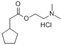 Cyclopentaneacetic acid, 2-(dimethylamino)ethyl ester, hydrochloride 结构式