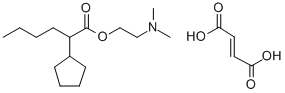 Cyclopentaneacetic acid, alpha-butyl-, 2-(dimethylamino)ethyl ester, ( E)-2-butenedioate (1:1) 结构式