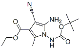 5-氨基-1-{[(叔丁氧基)羰基]氨基}-4-氰基-2-甲基-1H-吡咯-3-羧酸乙酯 结构式