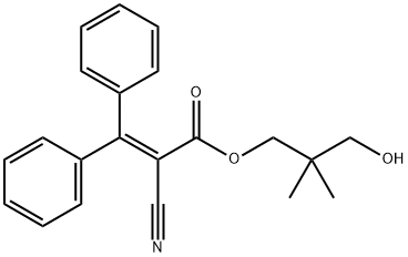 2-CYANO-3,3-DIPHENYL-2-PROPENOICACID3-HYDROXY-2,2-DIMETHYLPROPYLESTER 结构式