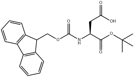 芴甲氧羰基-L-天冬氨酸-1-叔丁酯 结构式