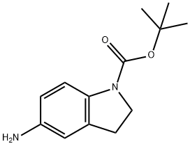 1-BOC-5-氨基-2,3-二氢吲哚 结构式