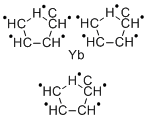 三(环戊二烯)化镱 结构式