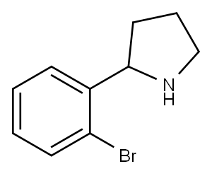 2-(2-溴苯基)-吡咯烷 结构式