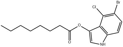 5-溴-4-氯-3-吲哚辛酯 结构式