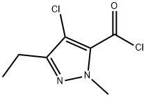 1H-Pyrazole-5-carbonyl chloride, 4-chloro-3-ethyl-1-methyl- (9CI) 结构式