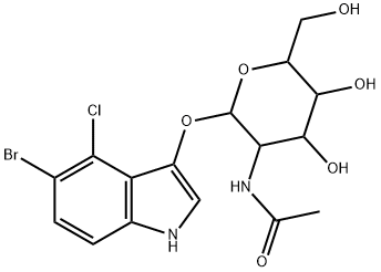 5-溴-4-氯-3-吲哚基-N-乙酰-beta-D-氨基半乳糖苷 结构式