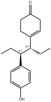 3-(cyclohex-3-en-1-on-4-yl)-4-(4-hydroxyphenyl)hexane 结构式