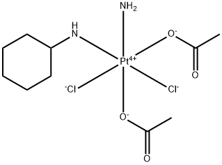 顺式-二氯-反式-二乙酸-氨-环己胺合铂 结构式