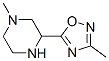 Piperazine, 1-methyl-3-(3-methyl-1,2,4-oxadiazol-5-yl)- (9CI) 结构式