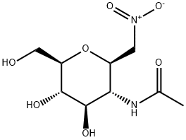 2-乙酰氨基-2-脱氧-3-B-D-吡喃葡萄糖基硝基甲烷 结构式