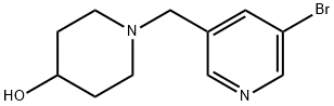 1-((5-溴吡啶-3-基)甲基)哌啶-4-醇 结构式