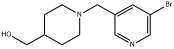 (1-((5-溴吡啶-3-基)甲基)哌啶-4-基)甲醇 结构式