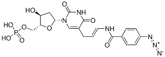 5-(N-(4-azidobenzoyl)-3-aminoallyl)deoxyuridine 5'-monophosphate 结构式